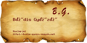 Bódis Győző névjegykártya