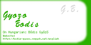 gyozo bodis business card