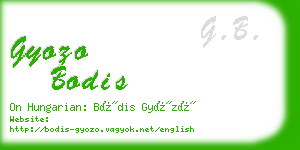 gyozo bodis business card